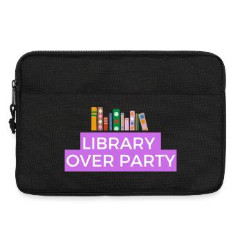 Library and books are better than a party - Laptop bag 13" - black - Front