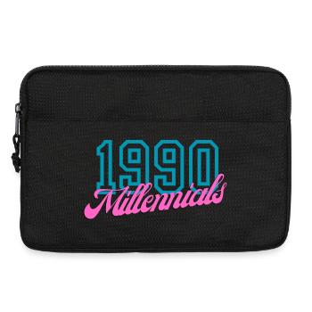 Retro 1990 Millennial Digital Style Design - Laptop bag 13" - black - Front