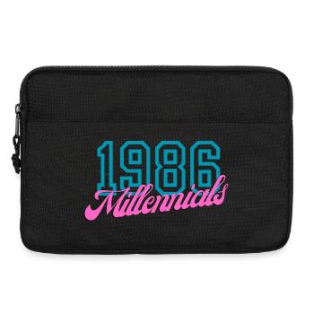 1986 Millennials Retro Numeric Design - Laptop bag 13" - black - Front