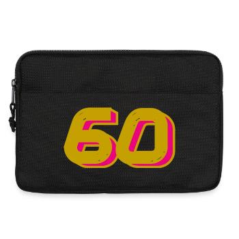 60. 60 JAHRE. 60-JÄHRIGES JUBILÄUM. 60. GEBURTSTAG. - Laptoptasche 13" - Schwarz - Vorne
