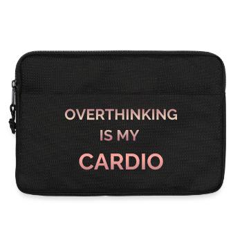 Overthinking Is My Cardio Gradient Text - Laptoptasche 13" - Schwarz - Vorne