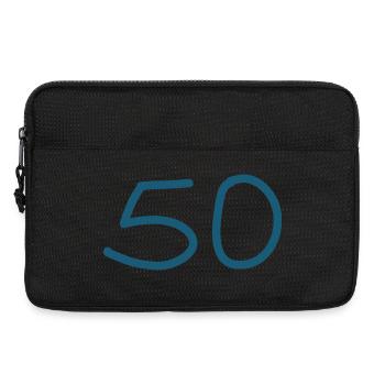 50th birthday fifty blue number - Laptop bag 13" - black - Front