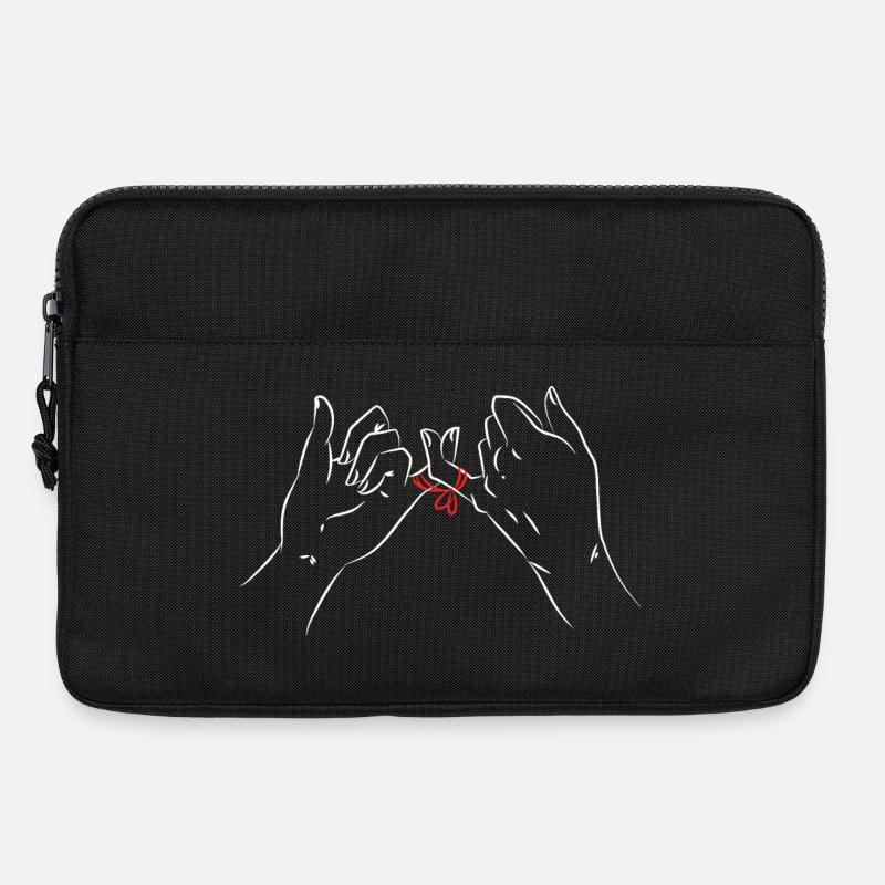 Minimalistische Handschlaufe Illustration - Laptoptasche 13" - Schwarz