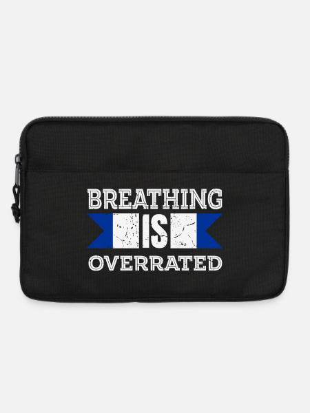 Breathing is Overrated - Laptop bag 13" - black