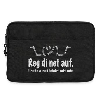 Reg di net auf, i hobs a net leicht mit mir! - Laptoptasche 13" - Schwarz - Vorne