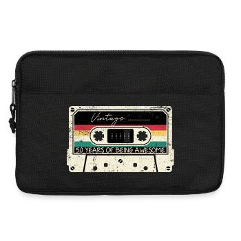 Vintage Cassette 50 Years of Awesome - Laptop bag 13" - black - Front