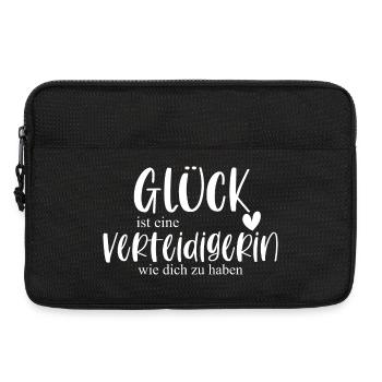 Fußball Verteidigerin Fußballspielerin Geschenk - Laptoptasche 13" - Schwarz - Vorne