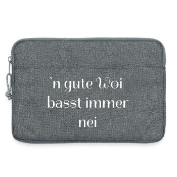 oberteil pfälzer, n gude woi... - Laptoptasche 13" - Grau meliert - Vorne