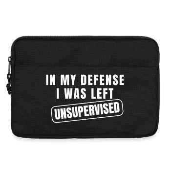 Unbeaufsichtigte Verteidigung lustig - Laptoptasche 13" - Schwarz - Vorne