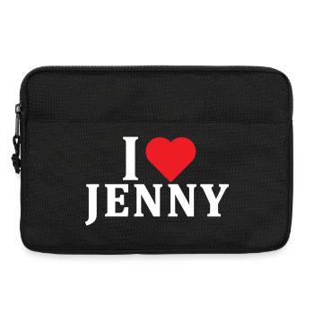 t-shirt I love Jenny t-shirt gift idea - Laptop bag 13" - black - Front