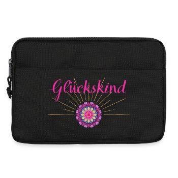 Glückskind - Wortschätze - vergessene Wörter - Laptoptasche 13" - Schwarz - Vorne