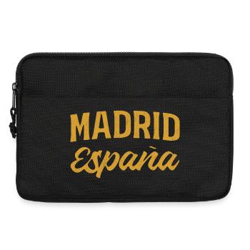 Madrid Spain Gold Font - Laptop bag 13" - black - Front