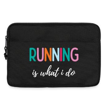 Courir, c’est ce que je fais - Sacoche pour ordinateur portable 13 pouces - noir - Devant