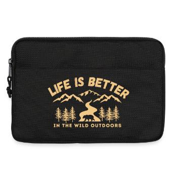 La vie est meilleure dans la nature - Nature Lover - Sacoche pour ordinateur portable 13 pouces - noir - Devant