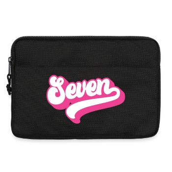 Seven 7th Birthday For Girls 7 Years Old - Laptop bag 13" - black - Front