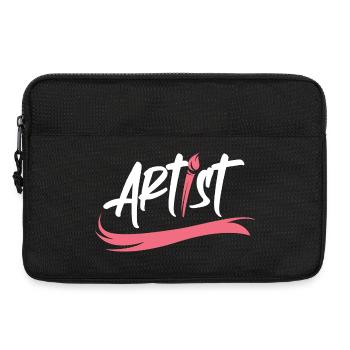 artiste pinceau logo icône artiste illustration - Sacoche pour ordinateur portable 13 pouces - noir - Devant
