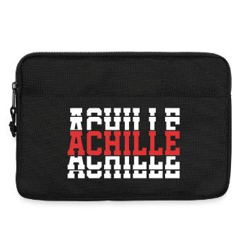 t-shirt Achille t-shirt stacked text - Laptop bag 13" - black - Front