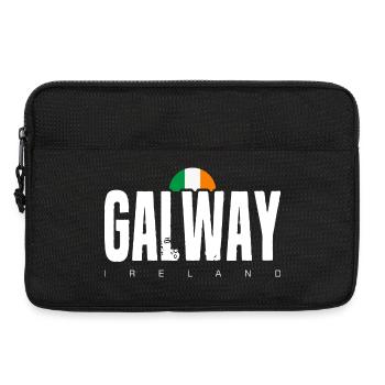 Galway Irland Logo mit notleidendem Text - Laptoptasche 13" - Schwarz - Vorne