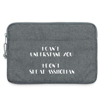 I can't understand you - Laptop bag 13" - heather grey - Front