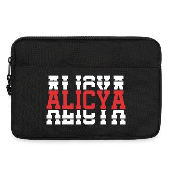 t-shirt Alicya t-shirt gift idea stacked text - Laptop bag 13" - black - Front