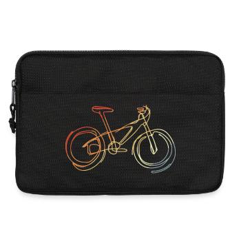 Vintage Mountain Bike Sketch - Laptop bag 13" - black - Front
