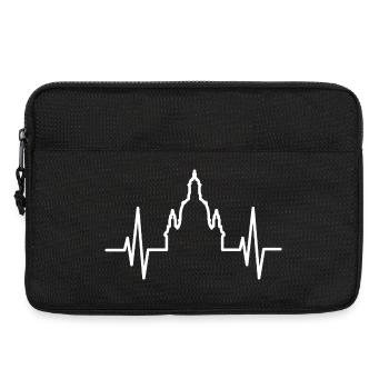 Herzschlag Dresden Frauenkirche Puls Stadt Liebe - Laptop bag 13" - black - Front