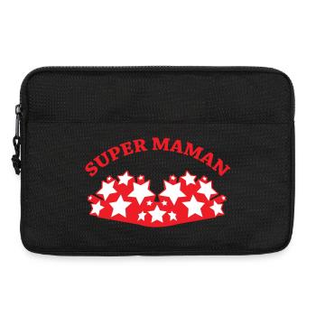 Super Maman - Fête des Mères - Sacoche pour ordinateur portable 13 pouces - noir - Devant