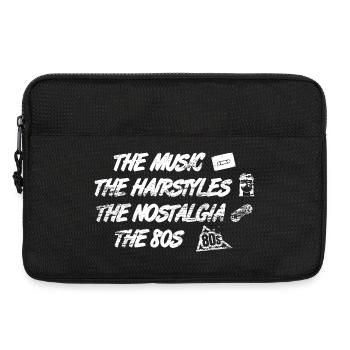 Music Hairstyles Nostalgia 80s - Laptop bag 13" - black - Front