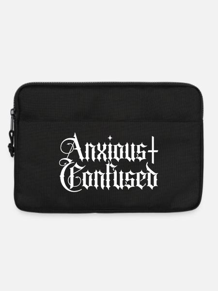 Anxious & Confused - Laptoptasche 13" - Schwarz