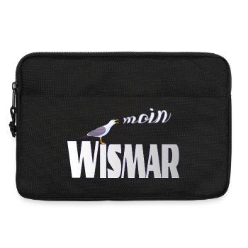 Wismar Möwe & Moin Ostsee - Laptoptasche 13" - Schwarz - Vorne