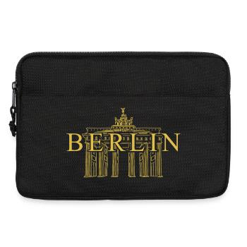 Brandenburger Tor in Berlin, Zeichnung Deutschland - Laptoptasche 13" - Schwarz - Vorne