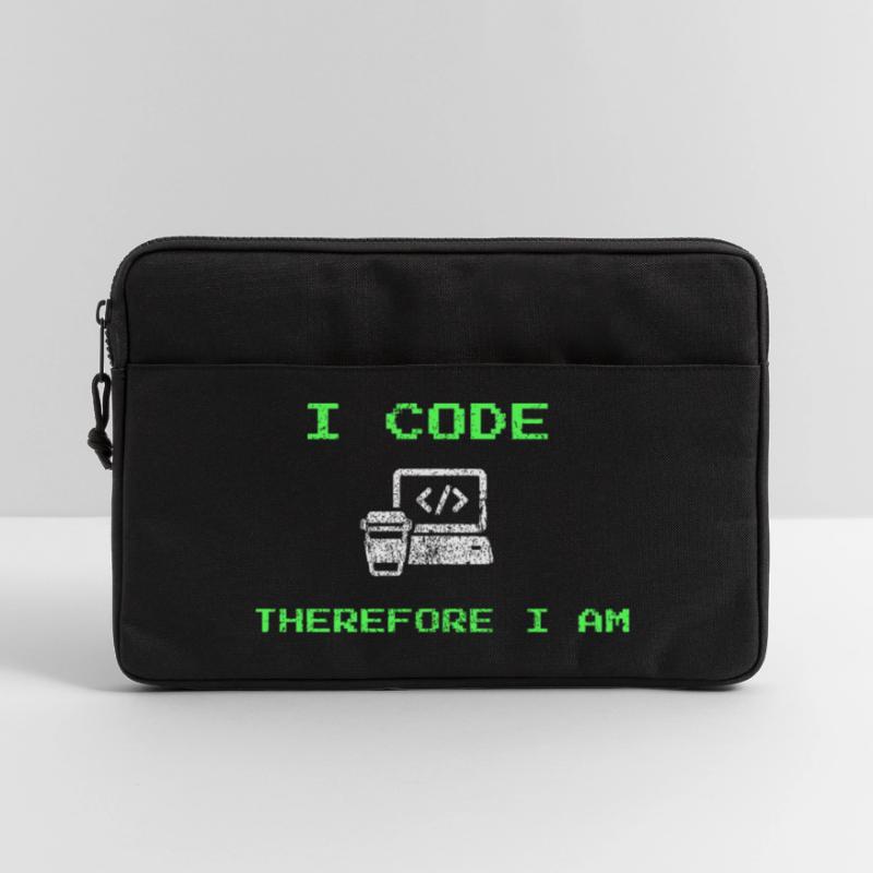 I Code Therefore I Am – Funny Developer Tee Laptop bag 13"