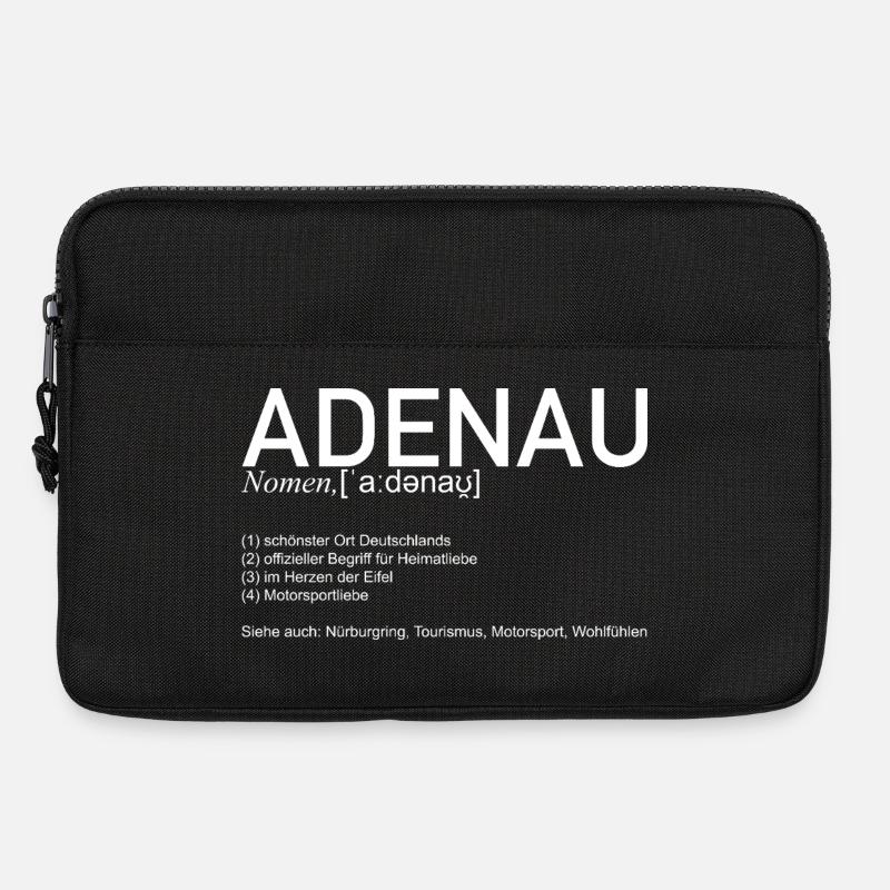 Adenau [meaning] (white) - Laptop bag 13" - black