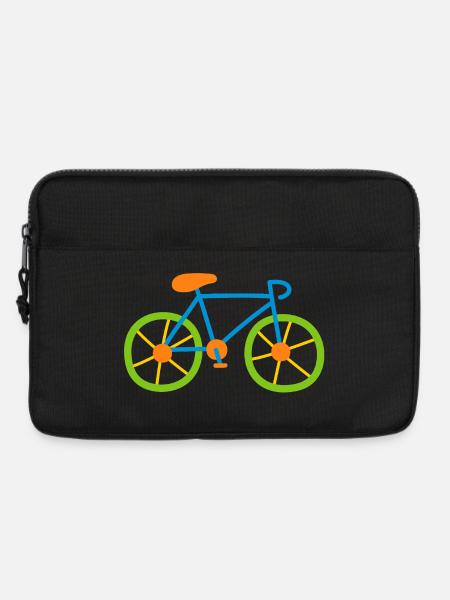 Fahrrad bunt radeln Kinder Rennrad Radtour Comic - Laptoptasche 13" - Schwarz