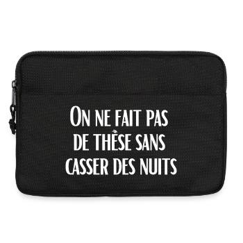Man kann keine Abschlussarbeit schreiben, ohne die Nächte zu brechen - Laptoptasche 13" - Schwarz - Vorne