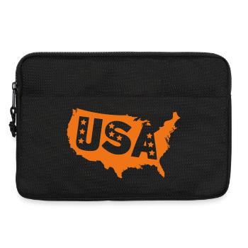 Carte orange des États-Unis avec étoiles - Sacoche pour ordinateur portable 13 pouces - noir - Devant