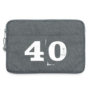 Grunge Quarante Chiffres Texture 40 - Sacoche pour ordinateur portable 13 pouces - gris chiné - Devant
