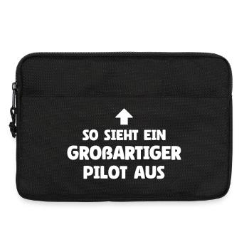 So sieht ein großartiger Pilot aus - Laptoptasche 13" - Schwarz - Vorne