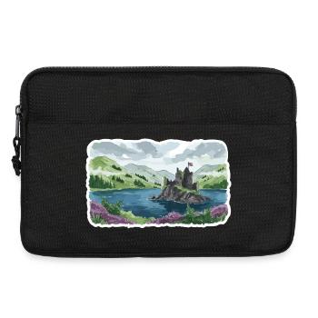 Scottish Highlands Eilean Donan Castle Loch Art - Laptop bag 13" - black - Front
