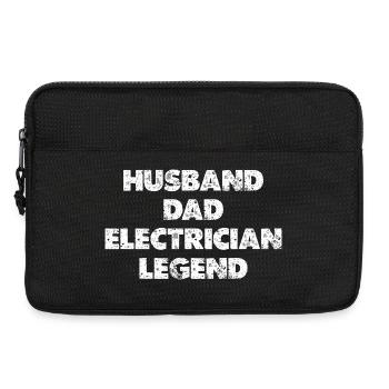 Husband Dad Elektriker Legende - Laptoptasche 13" - Schwarz - Vorne