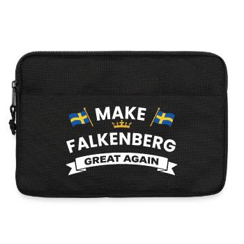 Falkenberg Flag Crown Design - Laptop bag 13" - black - Front