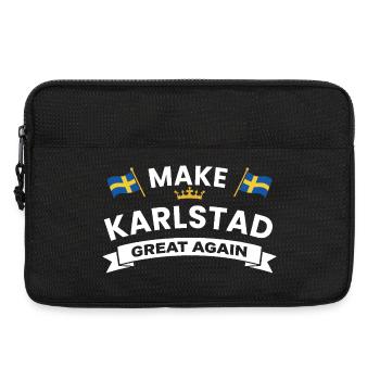 Karlstad Stor, again – flag and crown - Laptop bag 13" - black - Front