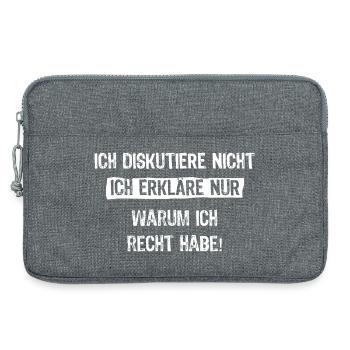 I don't discuss, I just explain why I - Laptop bag 13" - heather grey - Front