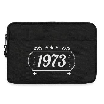 Vintage 1973 Retro-Jubiläum 1973 - Laptoptasche 13" - Schwarz - Vorne