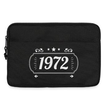 Vintage 1972 Retro Anniversary 1972 - Laptop bag 13" - black - Front