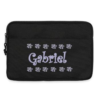Gabriel Florale Pastel Name Deco - Laptop bag 13" - black - Front