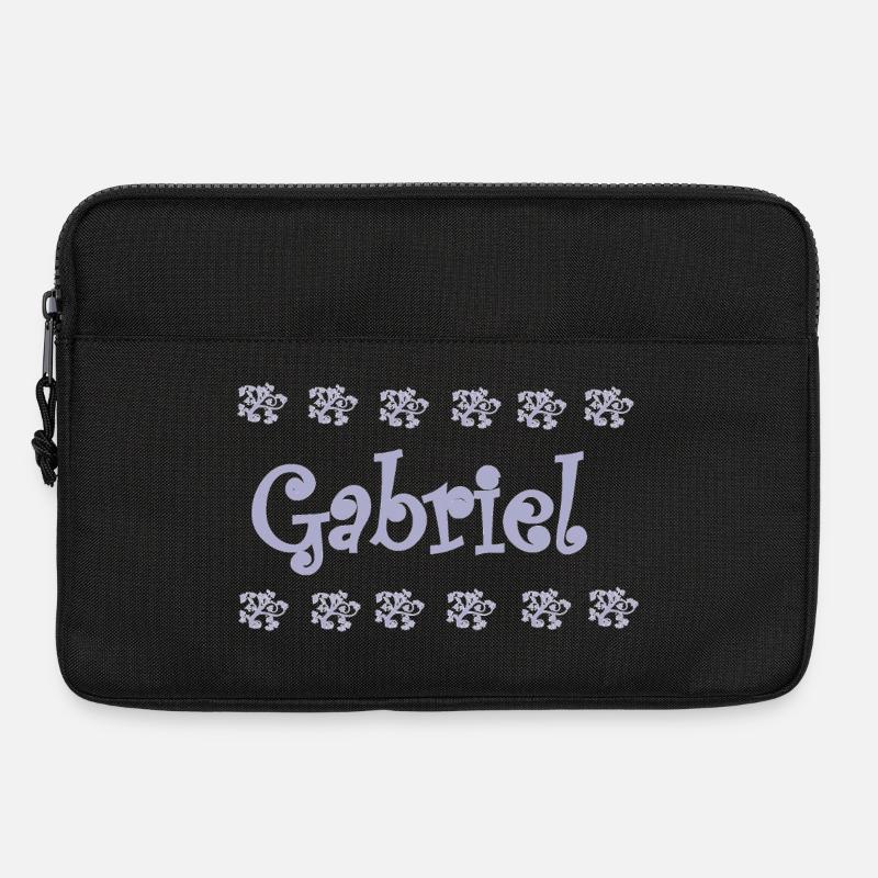 Gabriel Florale Pastel Name Deco - Laptop bag 13" - black