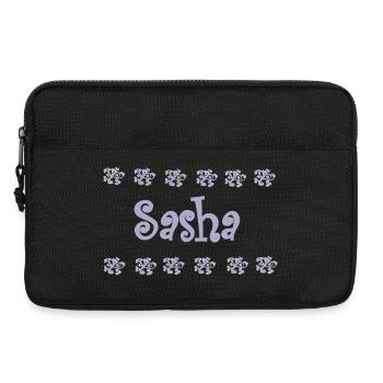 Sasha Lavender Floral Pattern - Laptop bag 13" - black - Front