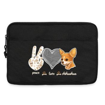 Chihuahua Chihuahueño Paix Amour - Sacoche pour ordinateur portable 13 pouces - noir - Devant