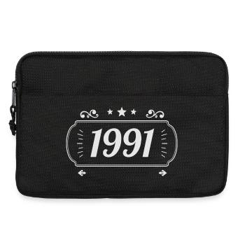 Vintage 1991 Retro Anniversary 1991 - Laptop bag 13" - black - Front